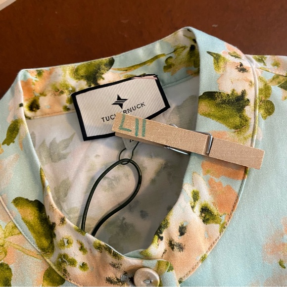 Tuckernuck Floral Mini Dress in Light Blue and Yellow - Picture 10 of 11